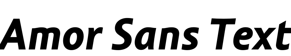 Amor Sans Text Pro Bold Italic Font Download Free